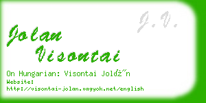 jolan visontai business card